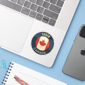 Sticker Yukon Canada (Ordinateur portable avec iPhone)