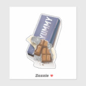 Sticker Yummy Chocolate Bar (Feuille)