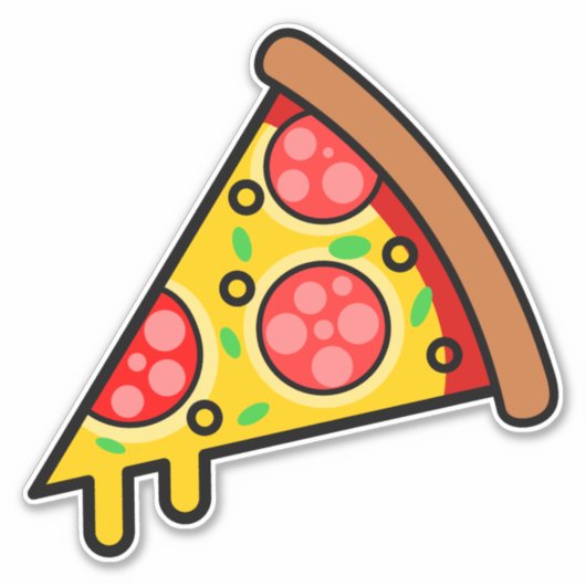 Sticker Yummy Pizza Slice (Devant)