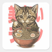 Sticker Yummy Ramen Kitten (Devant)