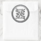 Sticker Z rond initial en argent (Sac)