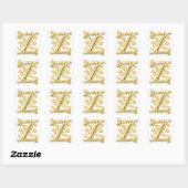 Sticker Z rond initial en or (Feuille)