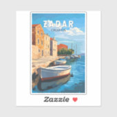 Sticker Zadar Croatie Travel Art Vintage (Feuille)