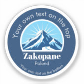 Sticker Zakopane Pologne vacances de ski (Recto)