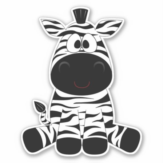 Sticker Zebra Custom-Cut Vinyl (Devant)