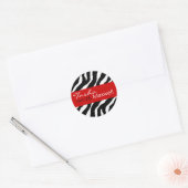 Sticker Zebra Damask Fabulous Sweet 16 Party (Enveloppe)