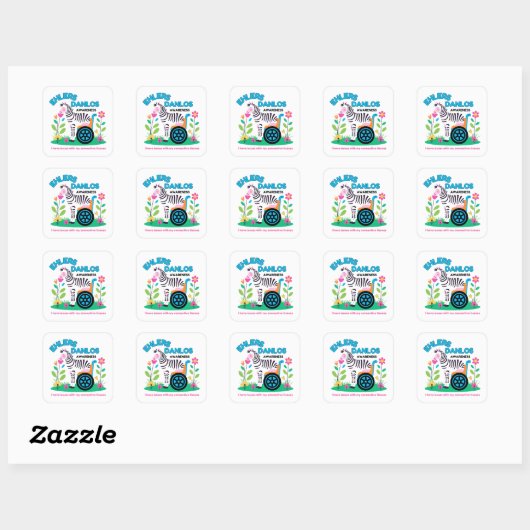 Sticker Zebra de sensibilisation EDS (Feuille)