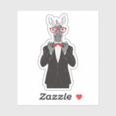 Sticker Zebra Gentleman (Feuille)