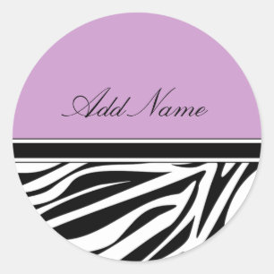 Sticker Zebra Stripes Monogram Étiquettes