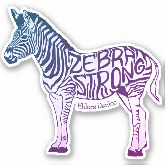 Sticker Zebra Strong Galaxy Colors (Devant)