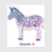 Sticker Zebra Strong Galaxy Colors (Feuille)