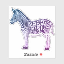 Sticker Zebra Strong Galaxy Colors