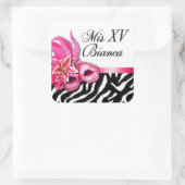 Sticker Zebra & White Masquerade Quinceañera (Sac)