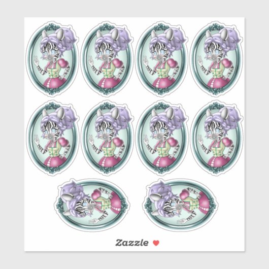 Sticker Zebras (Feuille)