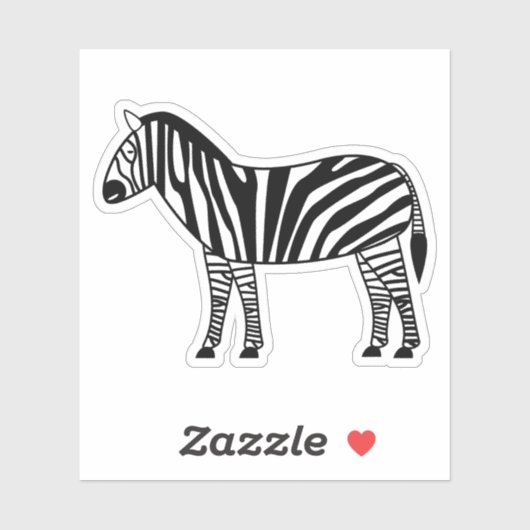 Sticker Zèbre (Feuille)