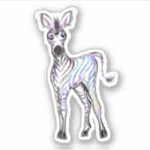 Sticker Zèbre arc-en-ciel (Devant)