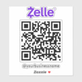 Sticker Zelle QR Code de l'analyse de paiement pour payer  (Feuille)