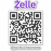 Sticker Zelle QR Code de l'analyse de paiement pour payer  (Devant)