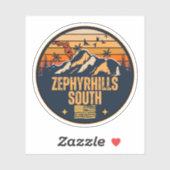Sticker Zephyrhills South, Floride (Feuille)
