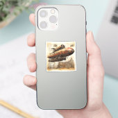 Sticker Zeppelin Steampunk vintage (3) (Téléphone)