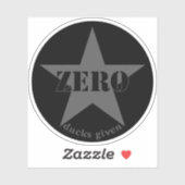 Sticker Zéro Canard donné étoile (gris) (Feuille)