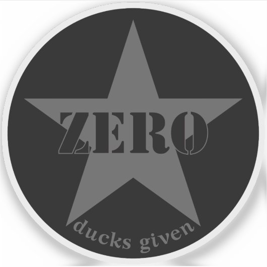 Sticker Zéro Canard donné étoile (gris) (Devant)