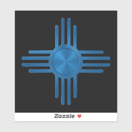 Sticker Zia Soleil Bleu (Feuille)