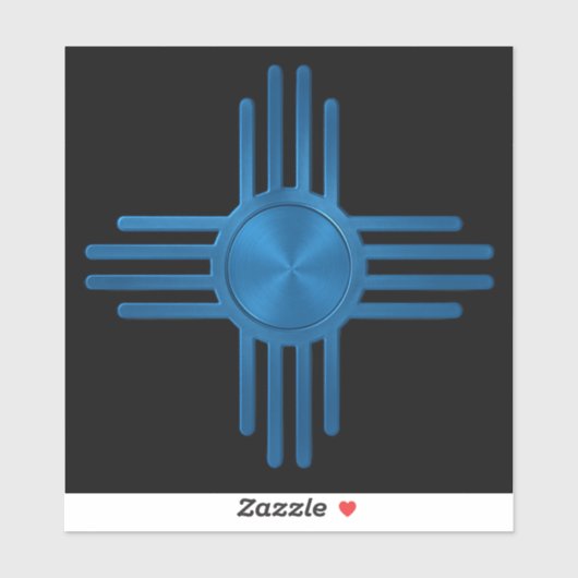 Sticker Zia Soleil Bleu (Feuille)