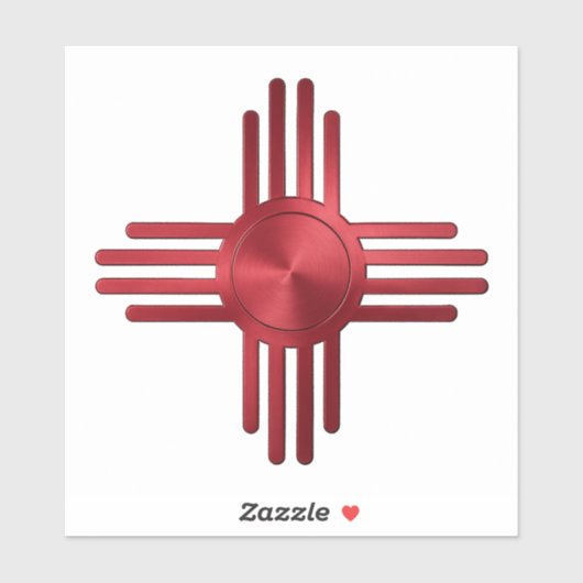 Sticker Zia Soleil Rouge (Feuille)