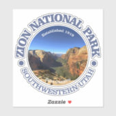 Sticker Zion NP (Feuille)