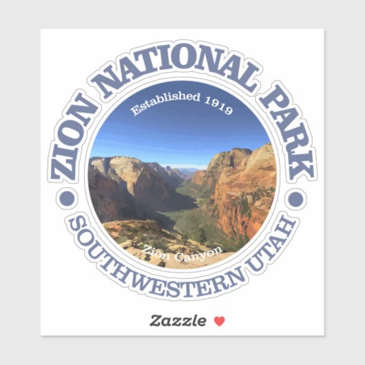 Sticker Zion NP (Feuille)