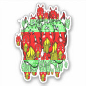Sticker Zippy Trippy Alien Dazs Green-Tooth (Devant)
