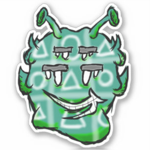 Sticker Zippy Trippy Alien Dazs XOXO
