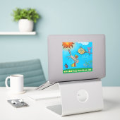 Sticker - zo dichtbij (Laptop op bureau)