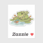 Sticker Zochi et Ripple le Poisson (Feuille)