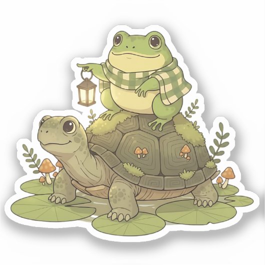 Sticker Zochi & Mossy la Tortue (Recto)