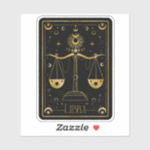 Sticker Zodiac Libra Astrological Black & White (Feuille)