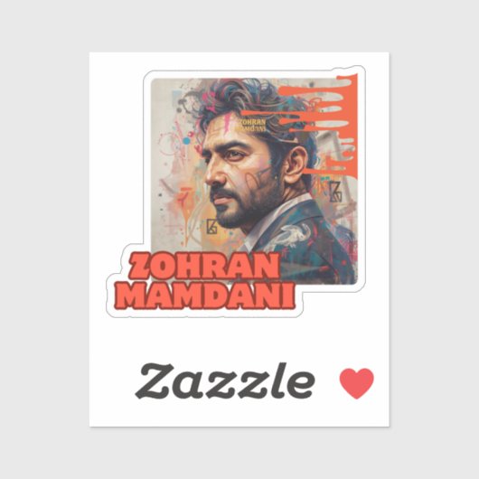 Sticker Zohran Mamdani (Feuille)