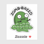 Sticker Zom-breed Funny Halloween Zombie race Pun (Feuille)