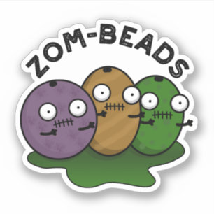 Sticker Zom-perles amusant Halloween Zombie perles jeu
