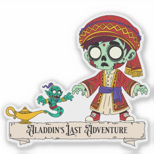 Sticker Zombie Aladdin & Genie Zombie (Devant)