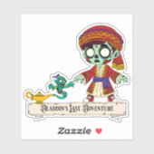 Sticker Zombie Aladdin & Genie Zombie (Feuille)