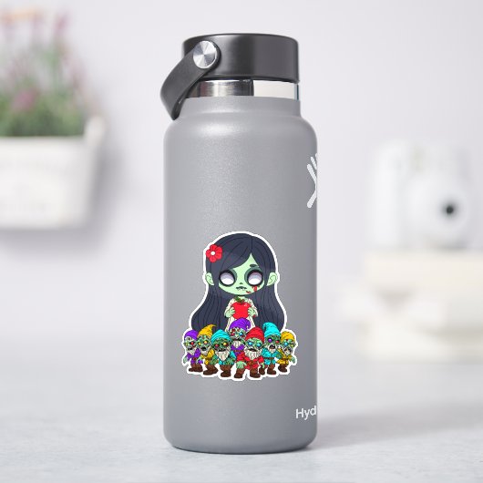 Sticker Zombie blanc neige (HydroFlask)
