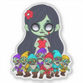 Sticker Zombie blanc neige (Devant)