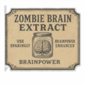 Sticker Zombie Brain Extract - Halloween Apothecary Label (Devant)