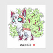 Sticker Zombie Kitsune (Feuille)