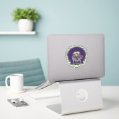 Sticker Zombie Orange Eyes Green (Ordinateur portable sur le bureau)