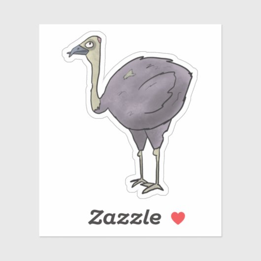 Sticker Zombie ostrich (Feuille)