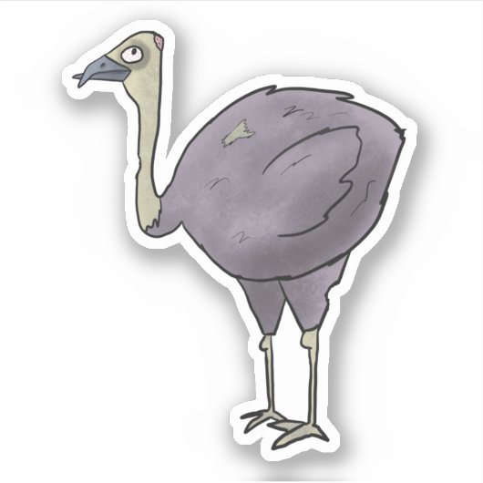 Sticker Zombie ostrich (Devant)