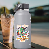 Sticker Zombie Pilote Avion Citrouilles Halloween personna